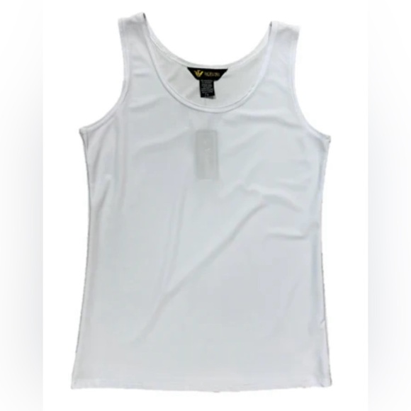 Valentina Solid White Tank Top in Large - Picture 1 of 5